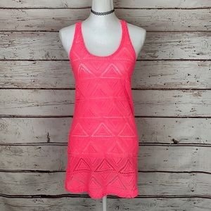 Hot Pink Small Swimsuit CoverUp Crochet Boho